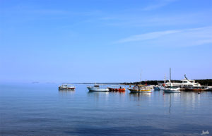 Boote am Morgen Kroatien