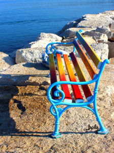 Bunte Bank in Kroatien