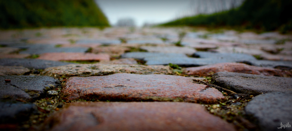 Bunter Weg aus Steinen