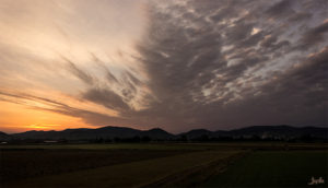 Morgenrot an der Bergstraße