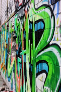 Grünes Graffitti