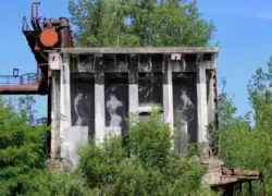 Kunst an der Wand mit nackten Frauenrücken