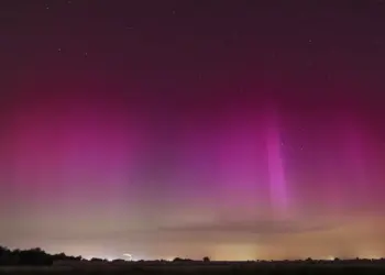 Lila Nordlichter in Hessen im Mai 2024