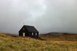 Saurbaejarkirkja Kirche auf der Westküste Islands