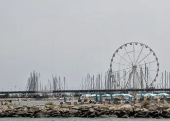 Das Riesenrad von Rimini in Italien