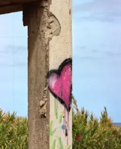Herz Graffiti auf Teneriffa